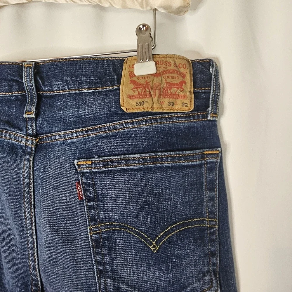 Levi's 510 Skinny Fit Jeans Mens 33x32 Blue  Medium Wash Denim